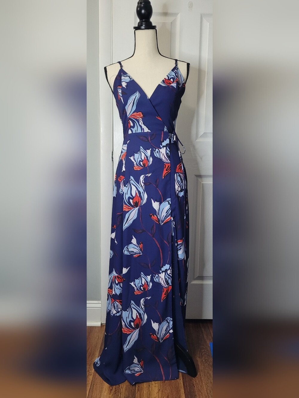 Fame and Partners Blue The Anemone Wrap Dress